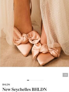 Seychelles Satin heels with Knotted Bow Blush pink. NEW in box. NEVER WORN!